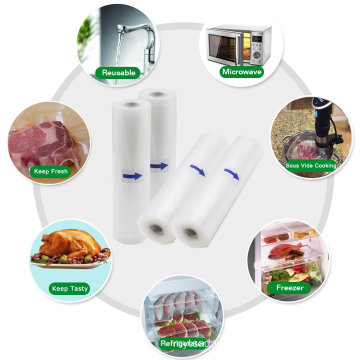 Low MOQ OEM/ODM Customise Printed Embossed Vacuum Bag Roll BPA Free Save Space Food Vacuum Bags